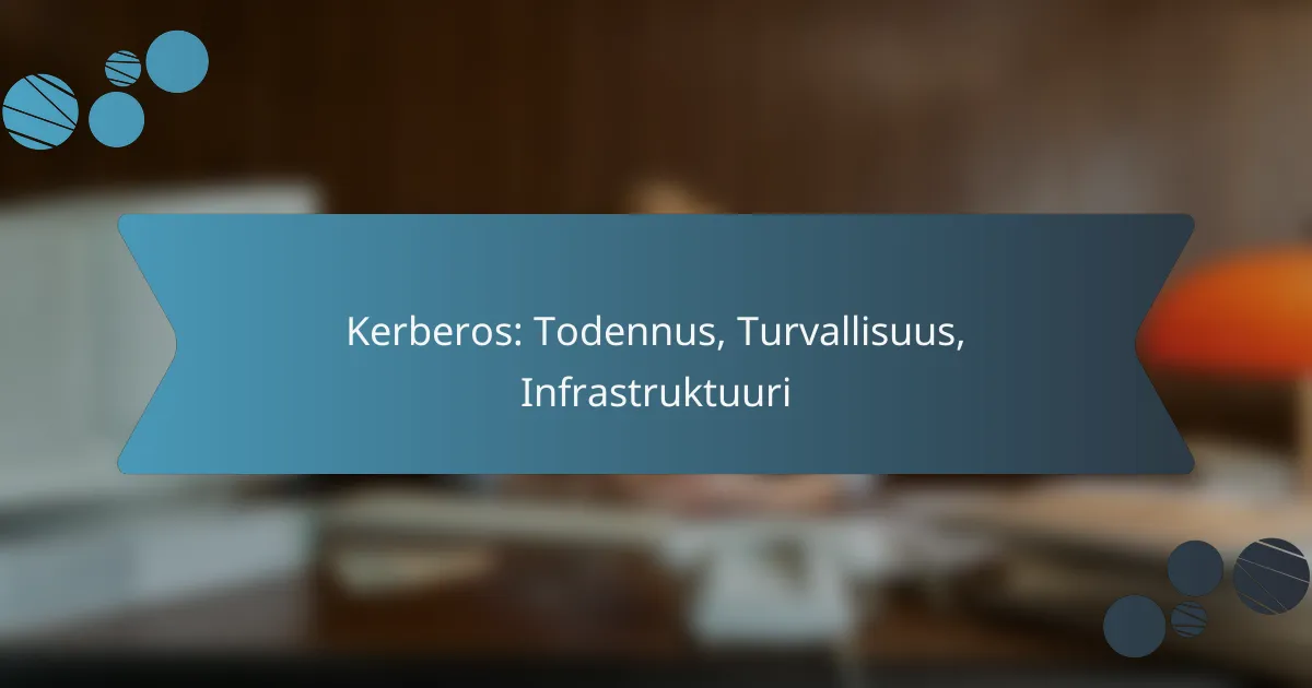 Kerberos: Todennus, Turvallisuus, Infrastruktuuri