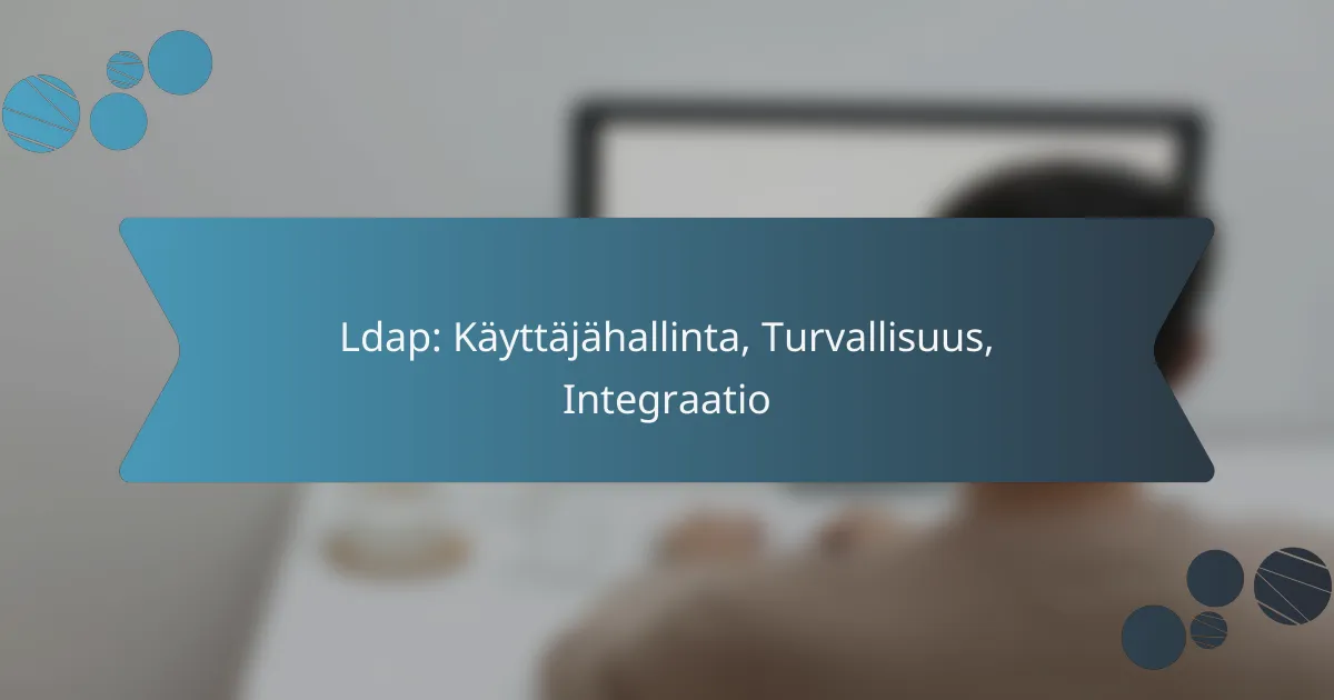 Ldap: Käyttäjähallinta, Turvallisuus, Integraatio