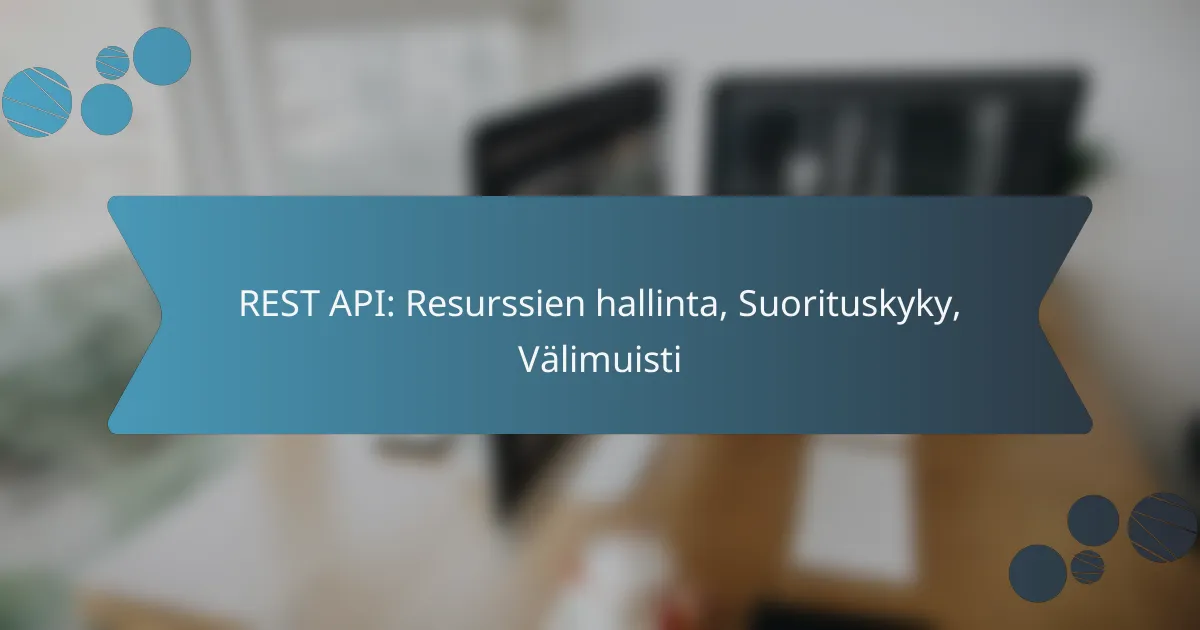 REST API: Resurssien hallinta, Suorituskyky, Välimuisti
