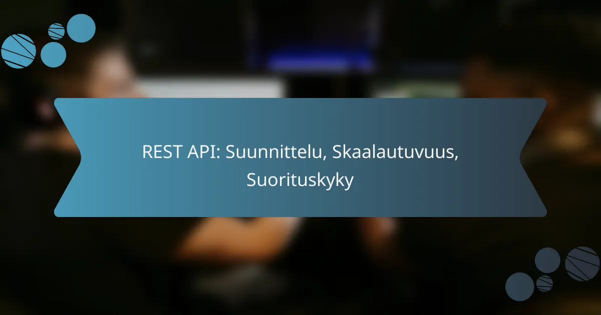 REST API: Suunnittelu, Skaalautuvuus, Suorituskyky