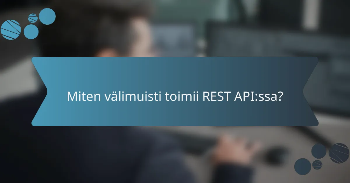 Miten välimuisti toimii REST API:ssa?